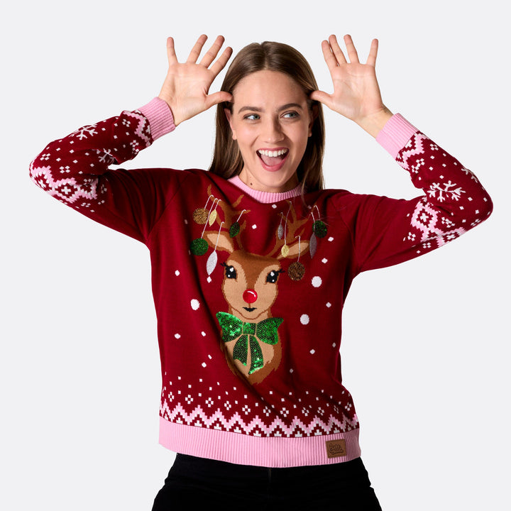Rensdyr Julesweater Dame
