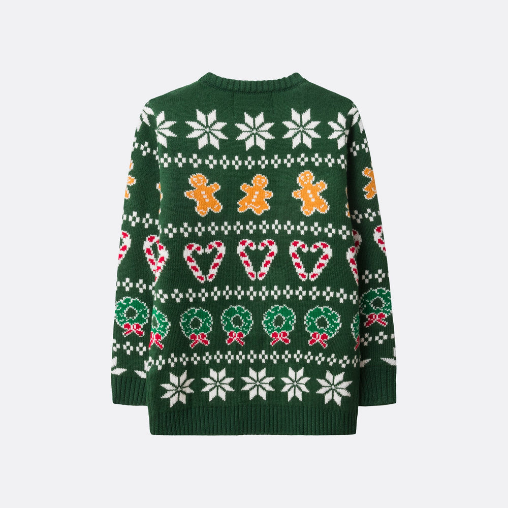 Grøn Familie Julesweater Børn