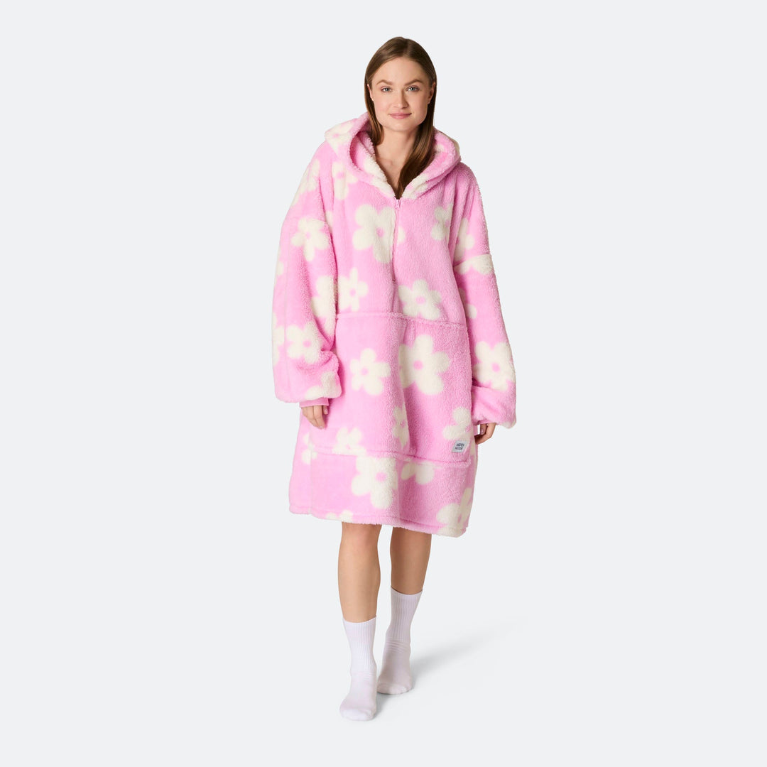 Pink Blomster Teddy HappyHoodie