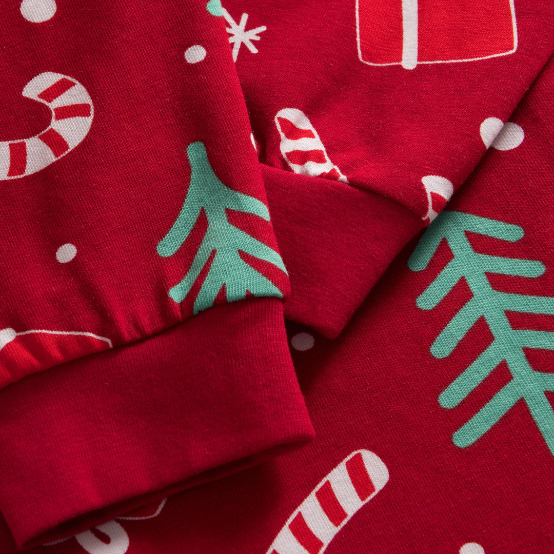 Rød Julemønster Overall Julepyjamas Børn