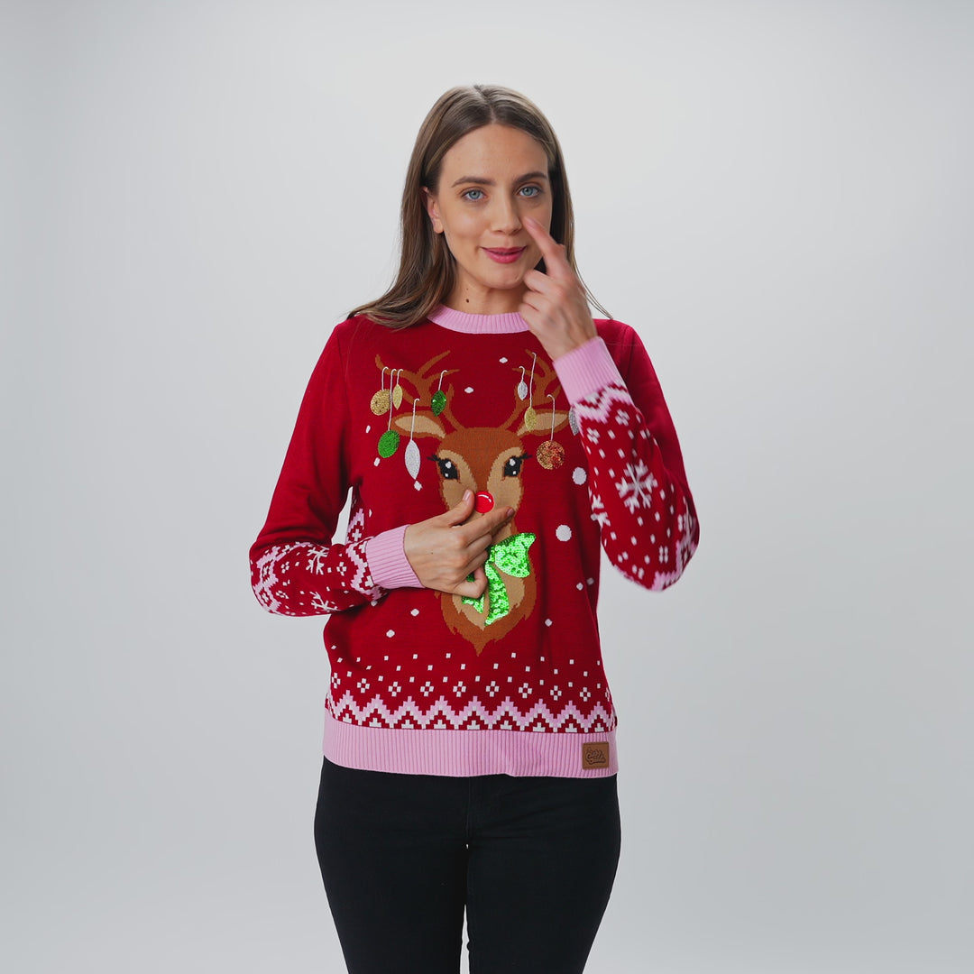 Rensdyr Julesweater Dame