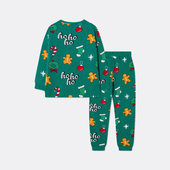 Hohoho Grøn Julepyjamas Børn