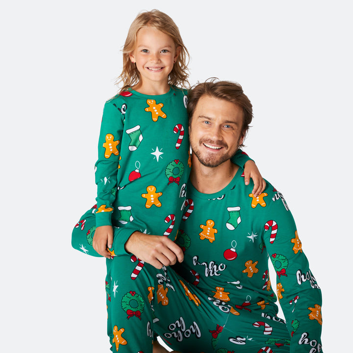 Hohoho Grøn Julepyjamas Børn