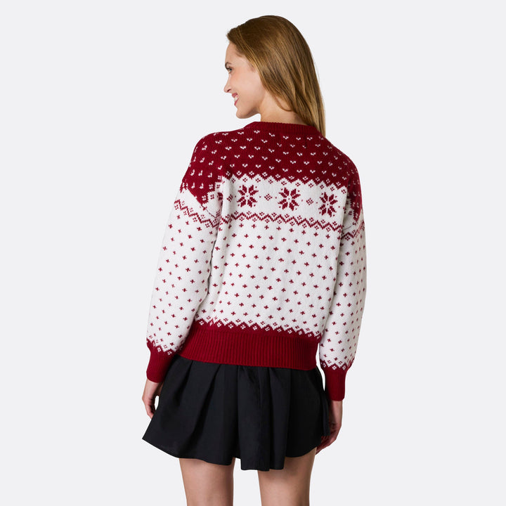 Rød Julecardigan Dame