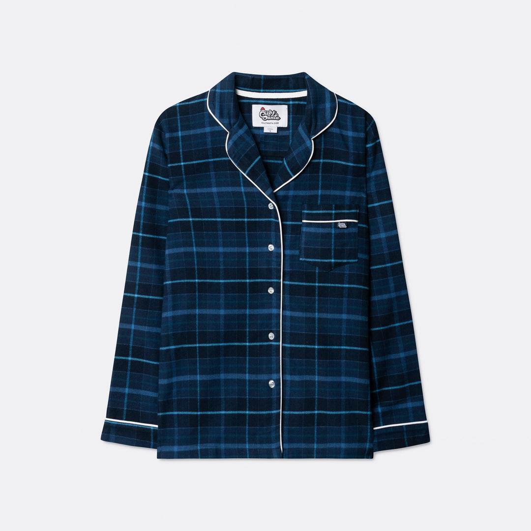 Blå Flannel Julepyjamas Børn
