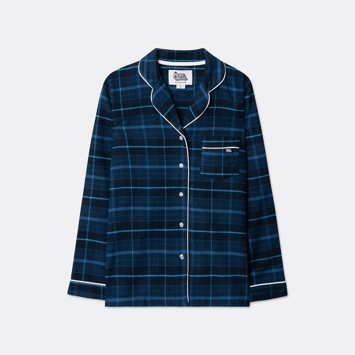 Blå Flannel Julepyjamas Børn