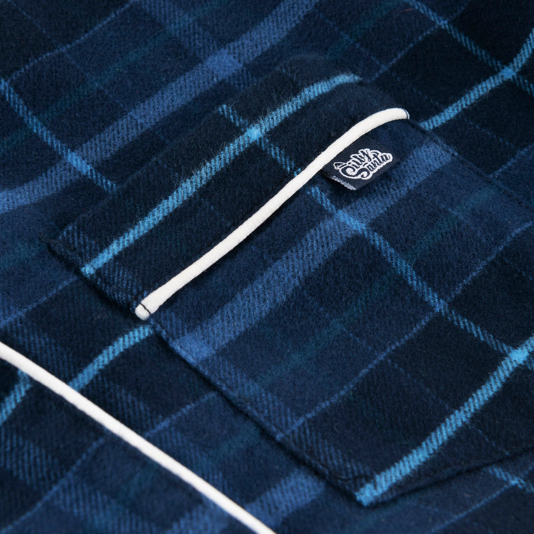 Blå Flannel Julepyjamasser Familie