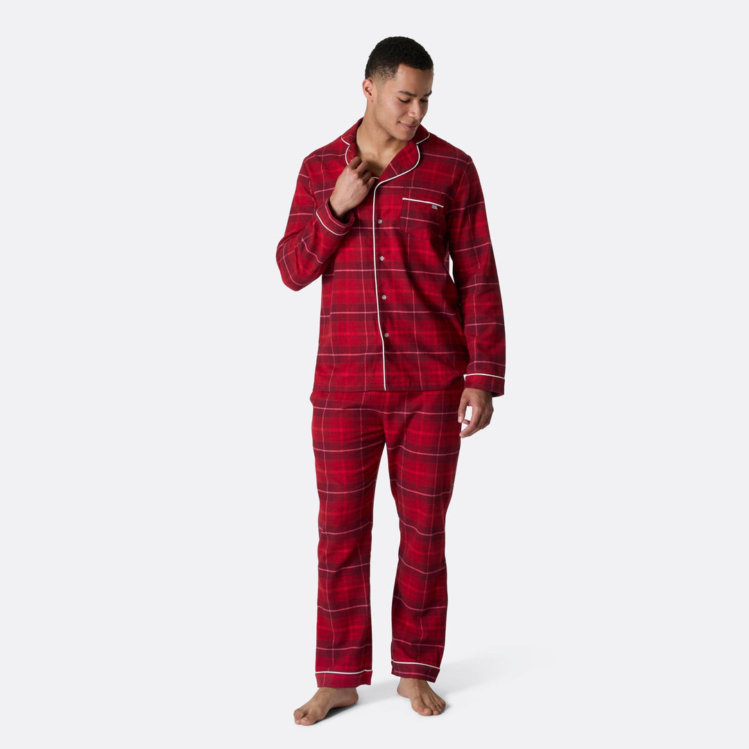 Flannel Rød Julepyjamasser Familie