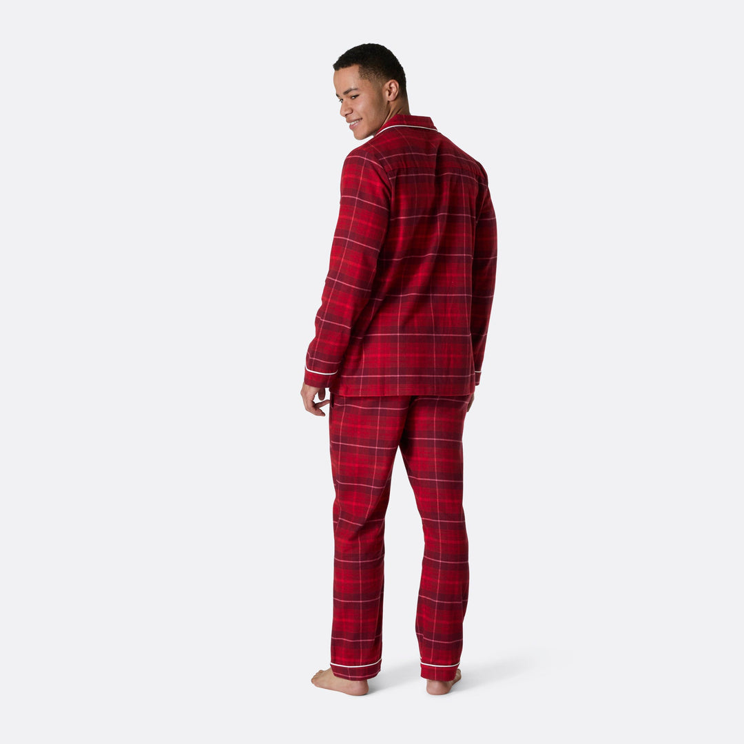 Rød Flannel Julepyjamas Herre