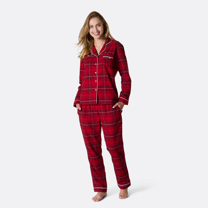 Flannel Rød Julepyjamasser Familie