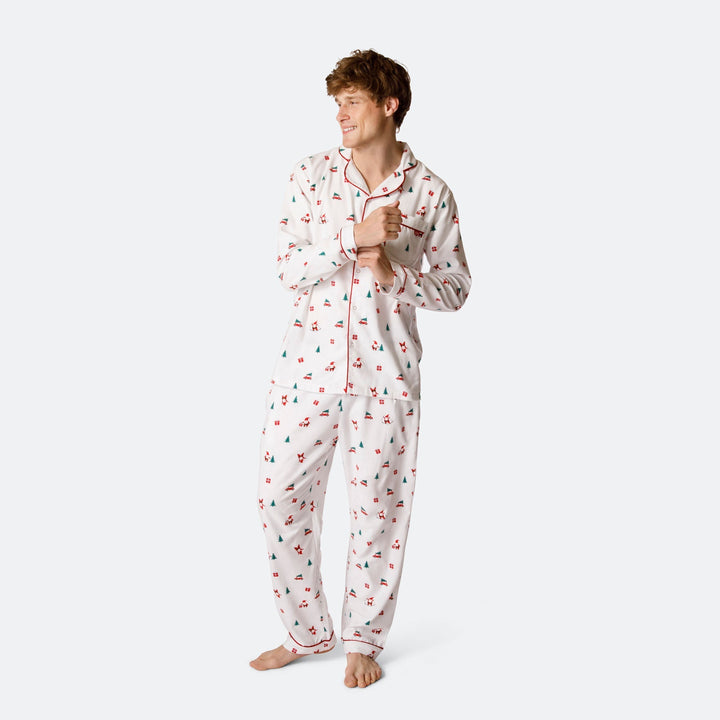 Mistelten Flannel Julepyjamas Herre