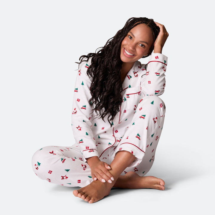 Mistelten Flannel Julepyjamas Dame