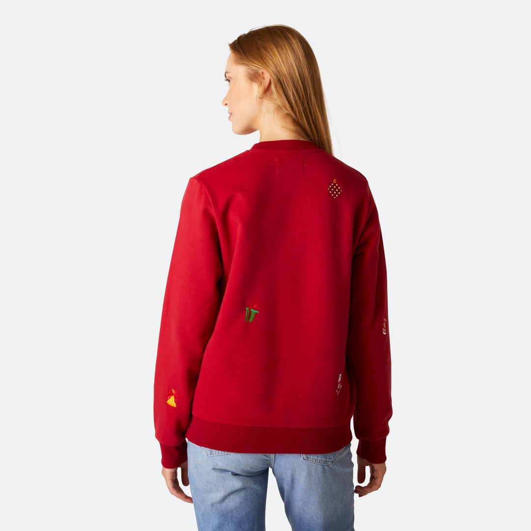 Rød Julesweatshirt Dame