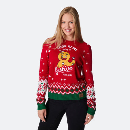Festive Julesweater Dame