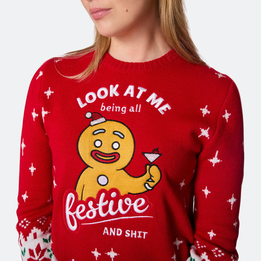 Festive Julesweater Dame