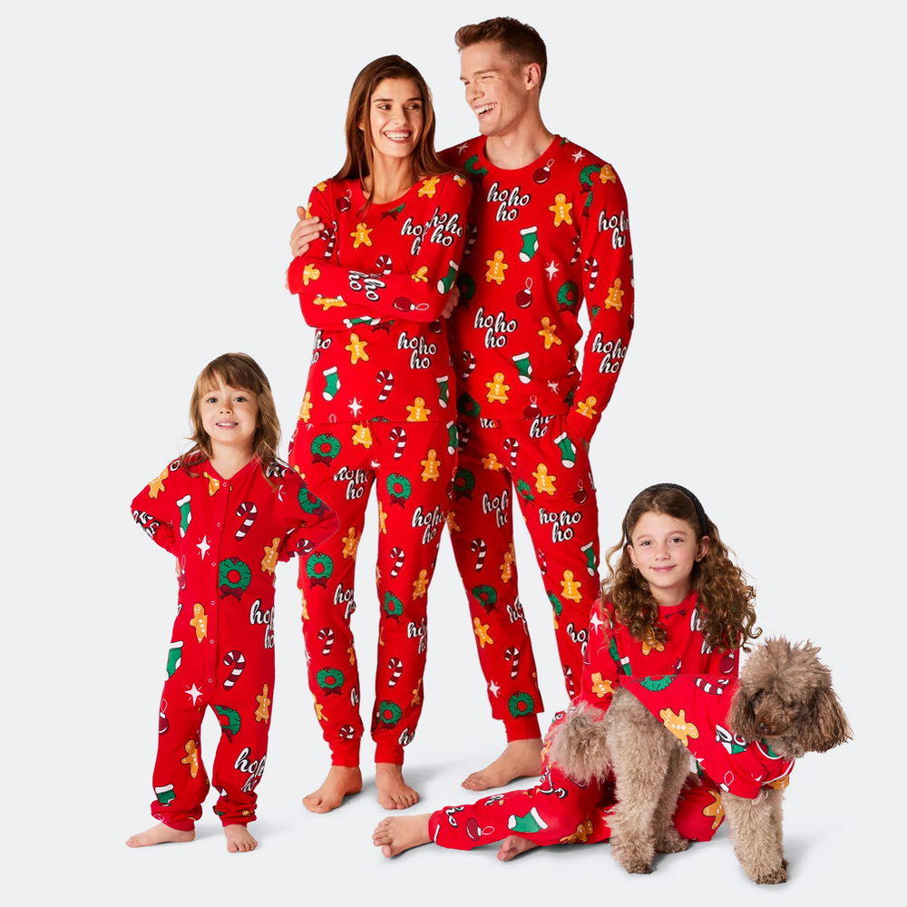Hohoho Rød Julepyjamasser Familie