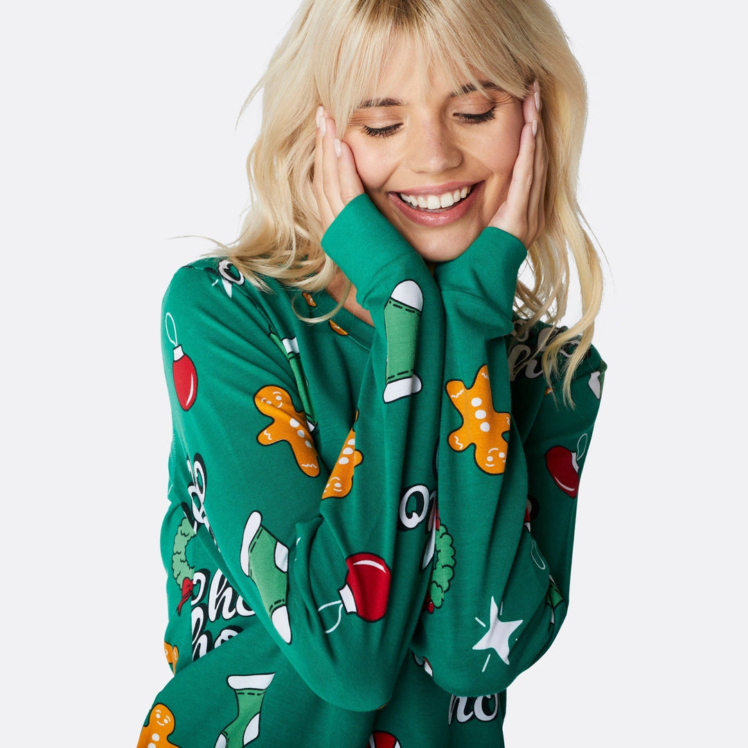 Hohoho Grøn Julepyjamasser Familie