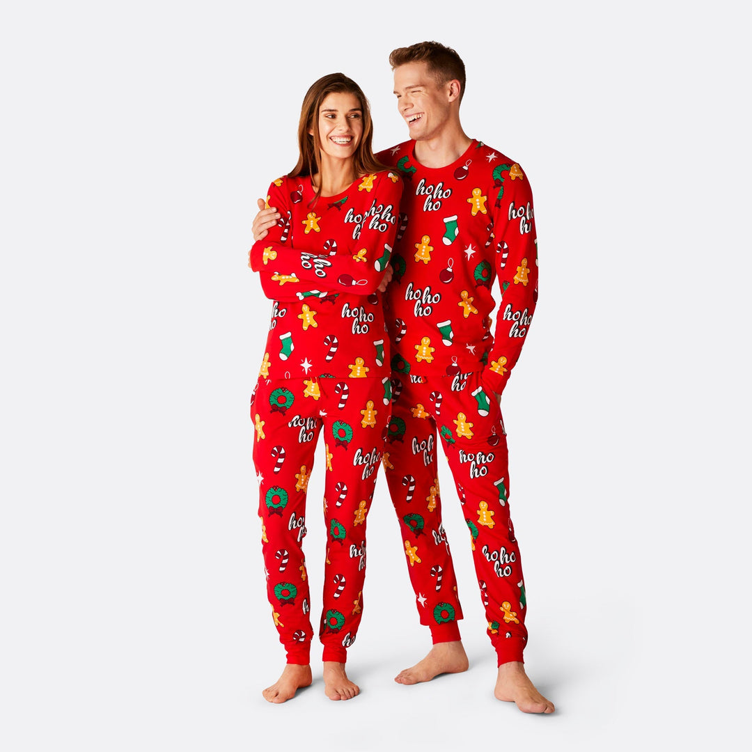 Hohoho Rød Julepyjamas Dame