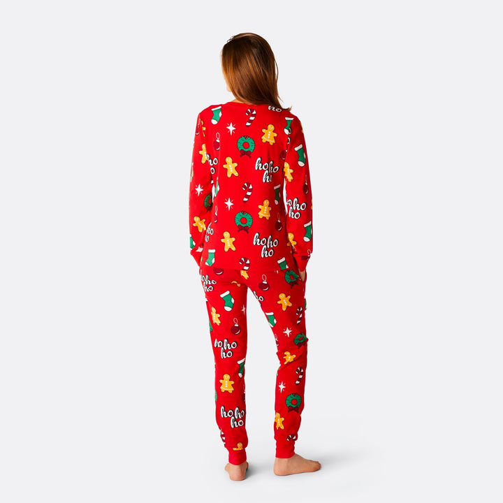 Hohoho Rød Julepyjamas Dame