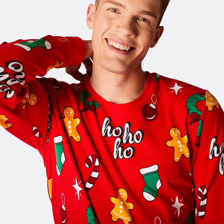 Hohoho Rød Julepyjamasser Familie