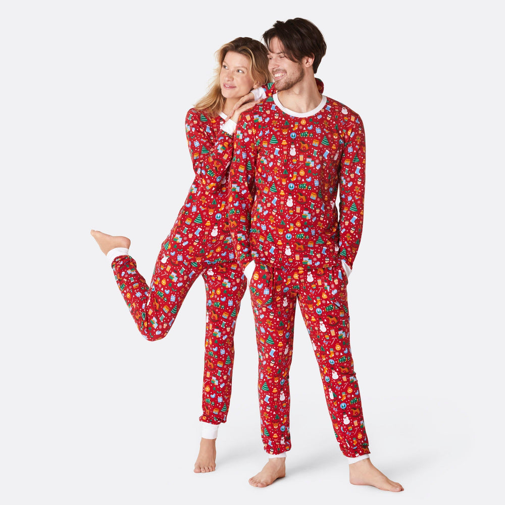 Juledrøm Rød Julepyjamasser Familie