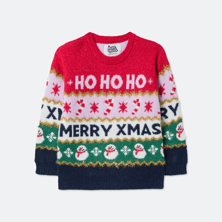 Julestriber Oversized Julesweater Børn