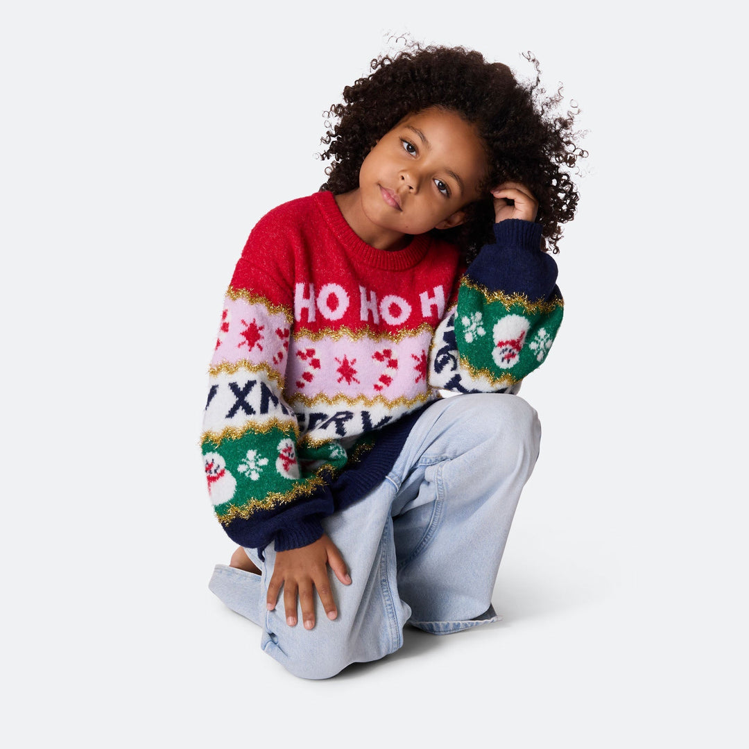 Julestriber Oversized Julesweater Børn