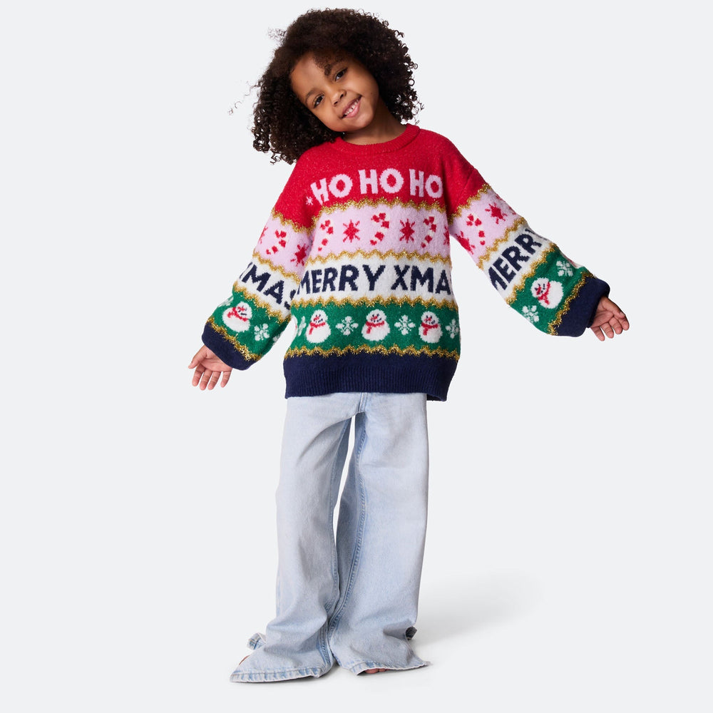 Julestriber Oversized Julesweater Børn