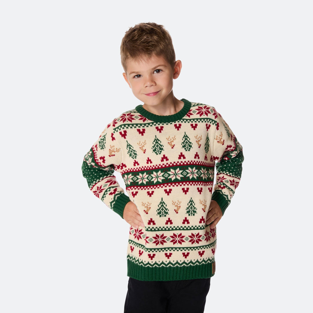 Retro Juletræ Julesweater Børn
