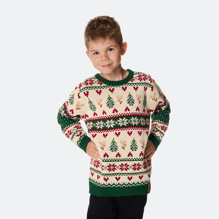 Retro Juletræ Julesweater Børn