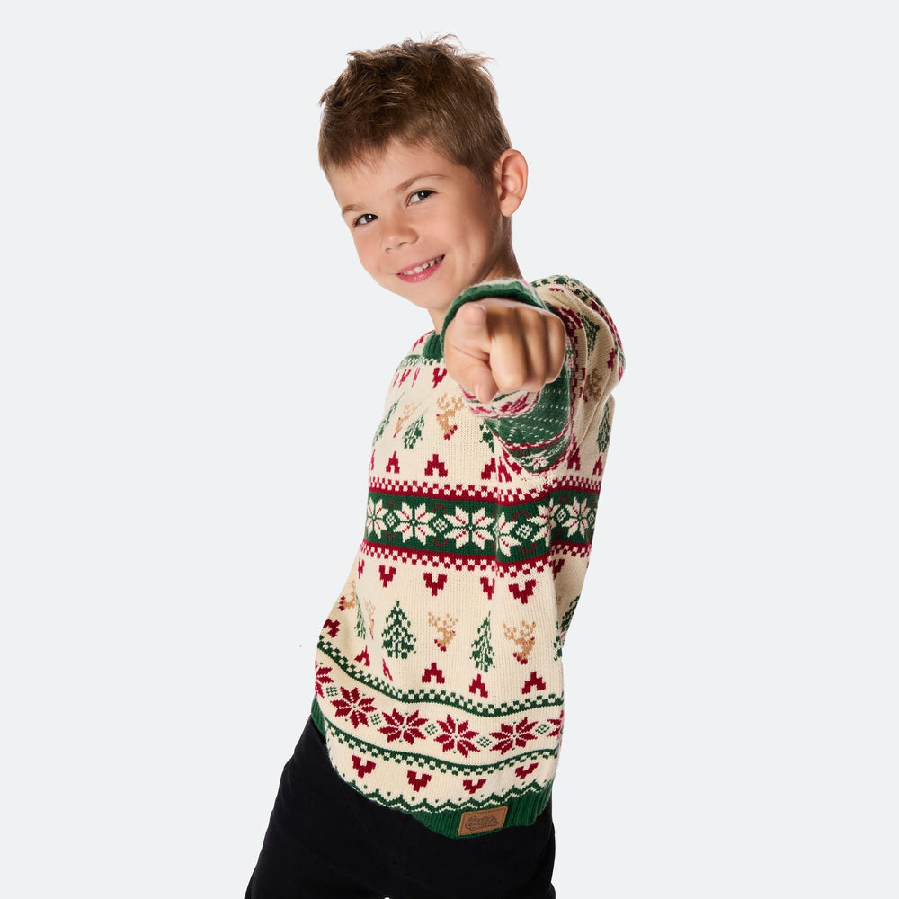 Retro Juletræ Julesweater Børn