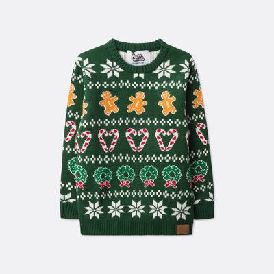 Grøn Familie Julesweater Børn