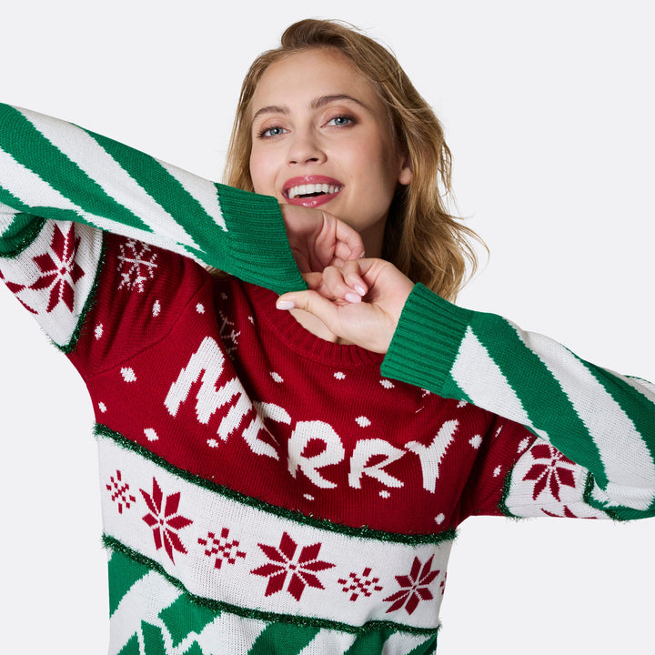 Merry Xmas Julesweater Dame