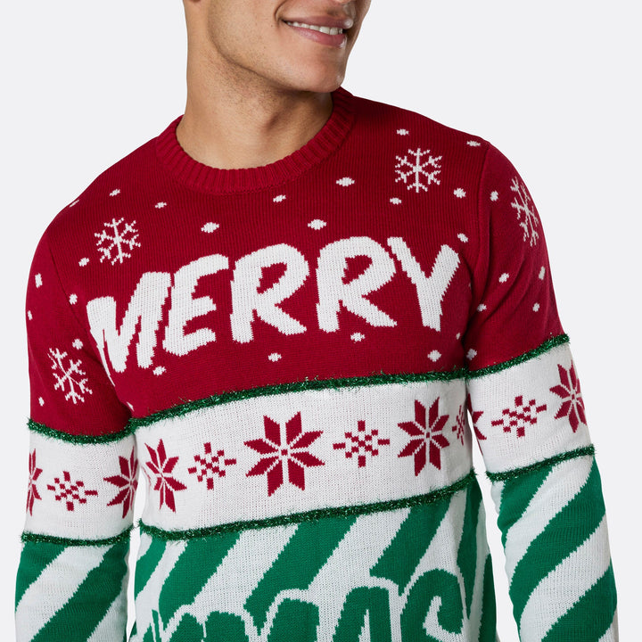 Merry Xmas Julesweater Herre