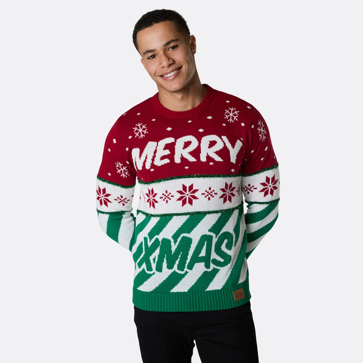 Merry Xmas Julesweater Herre