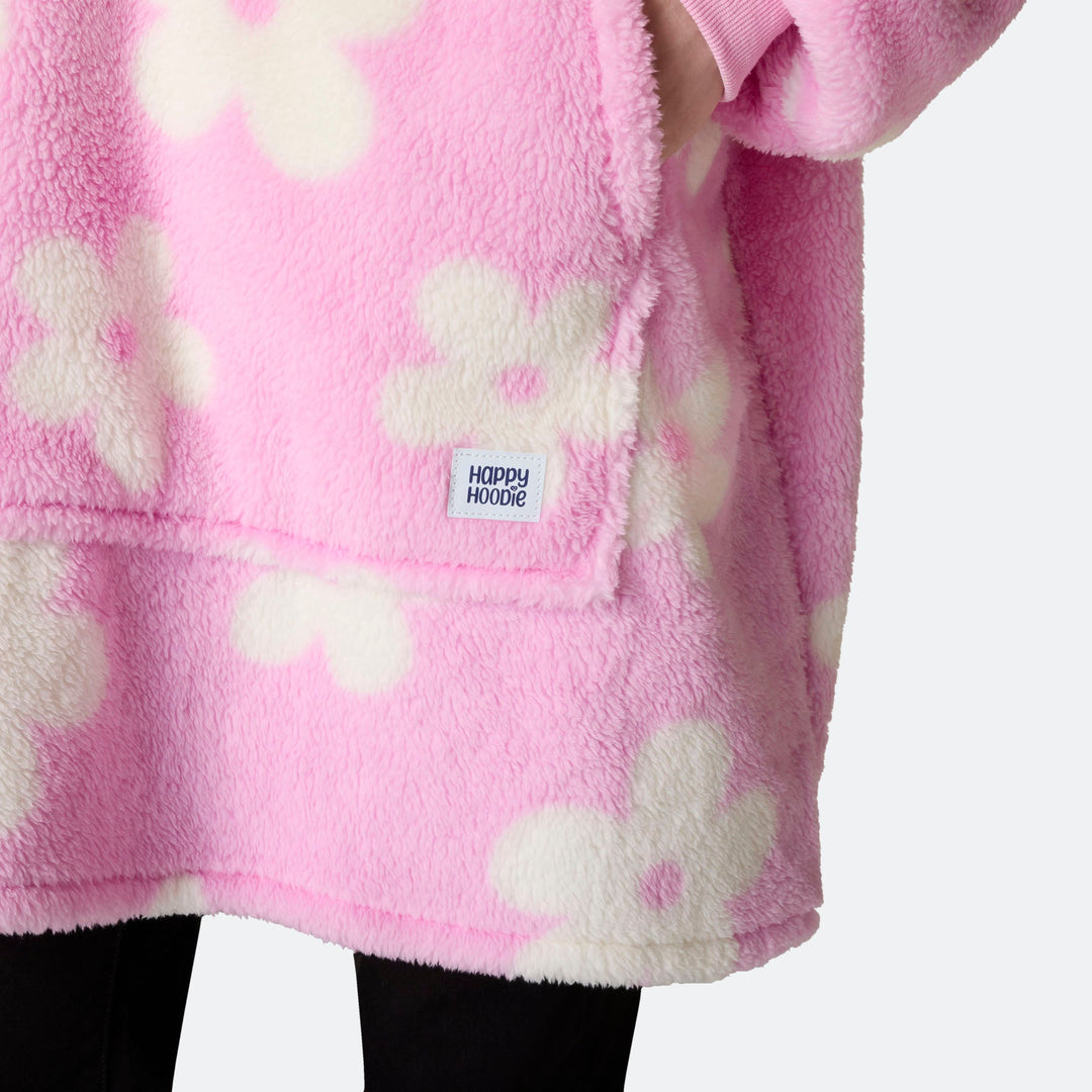 Pink Blomster Teddy HappyHoodie