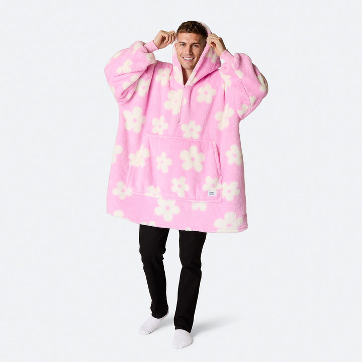 Pink Blomster Teddy HappyHoodie