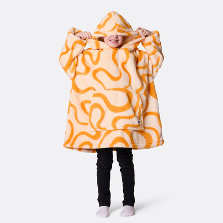 Gul Wavy Teddy HappyHoodie Børn