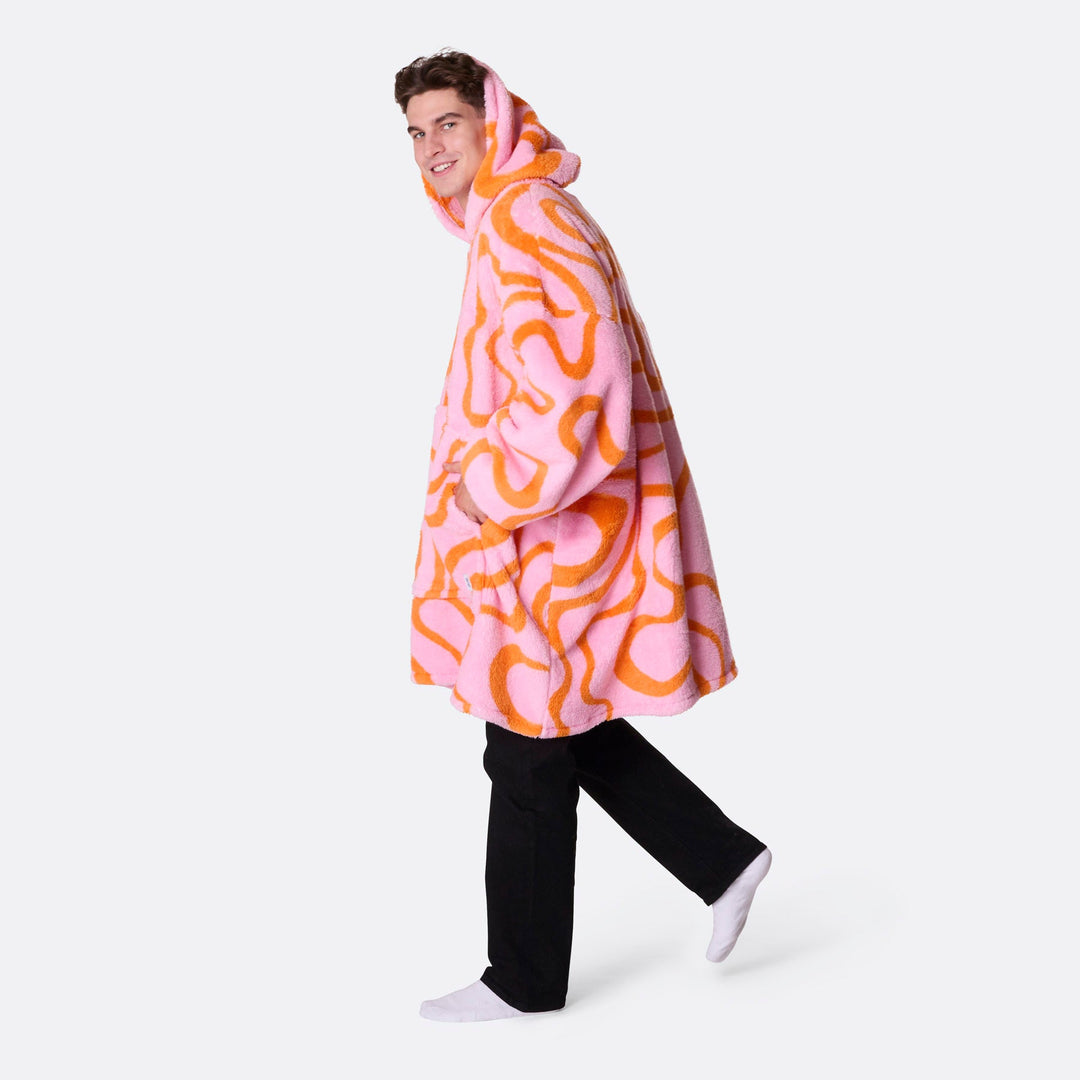 Lyserød Wavy Teddy HappyHoodie