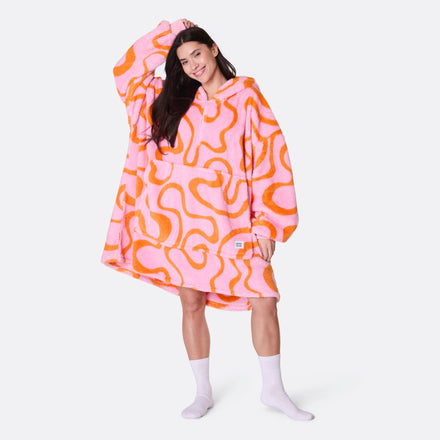Lyserød Wavy Teddy HappyHoodie
