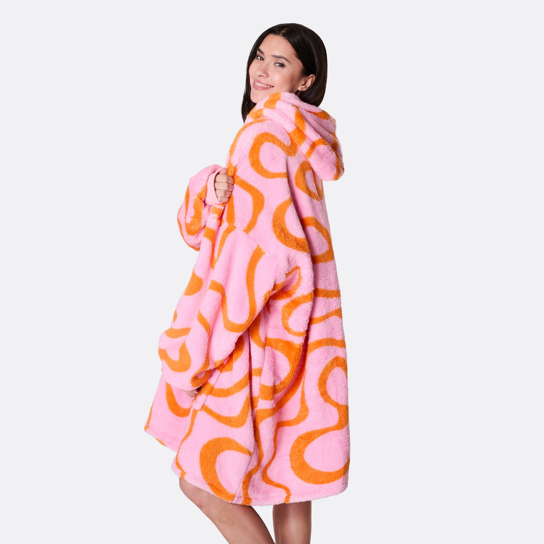 Lyserød Wavy Teddy HappyHoodie