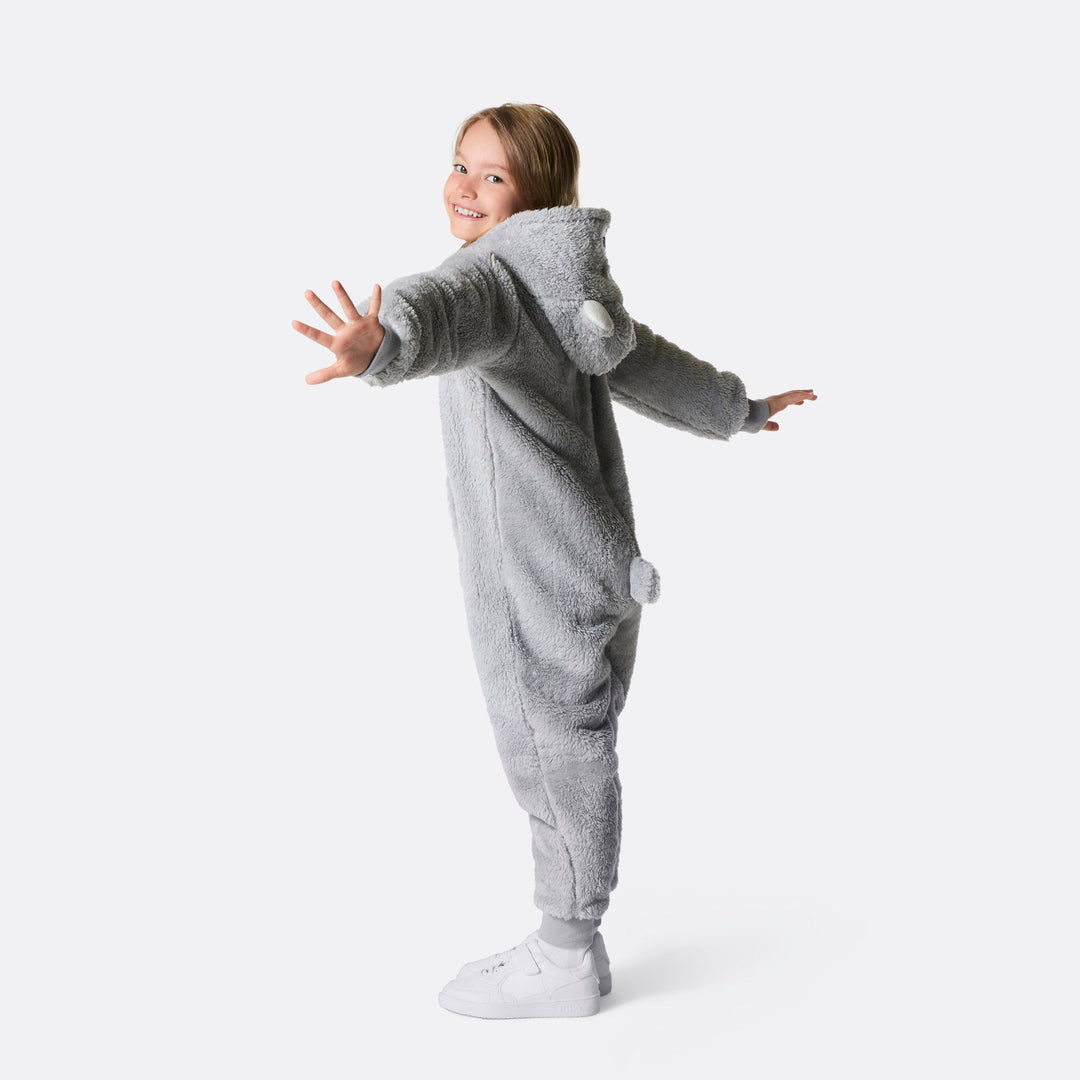 Grå Bamsebjørn Onesie Børn