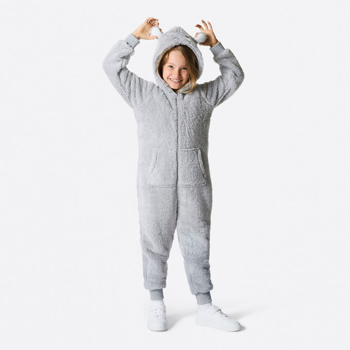 Grå Bamsebjørn Onesie Børn