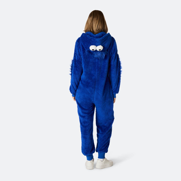 Blå Monster Onesie Dame
