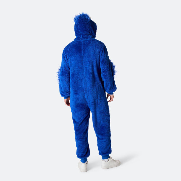 Blå Monster Onesie Herre