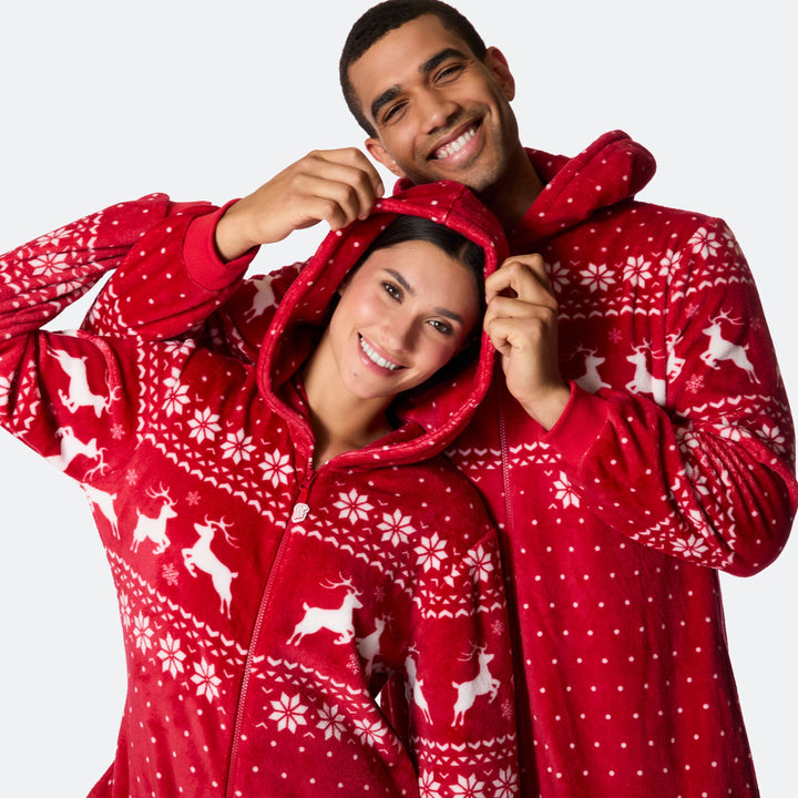 Rød Juleonesie Herre