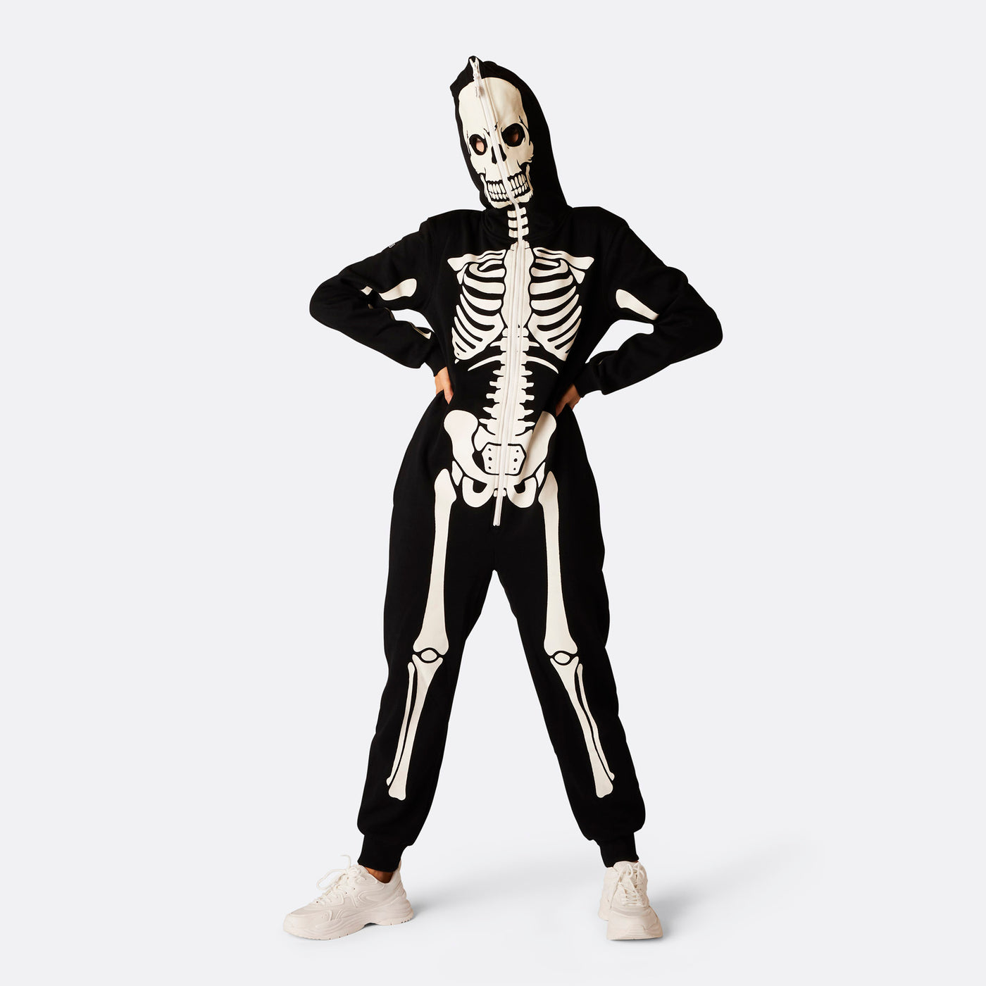 Halloween Skelet Onesie Dame