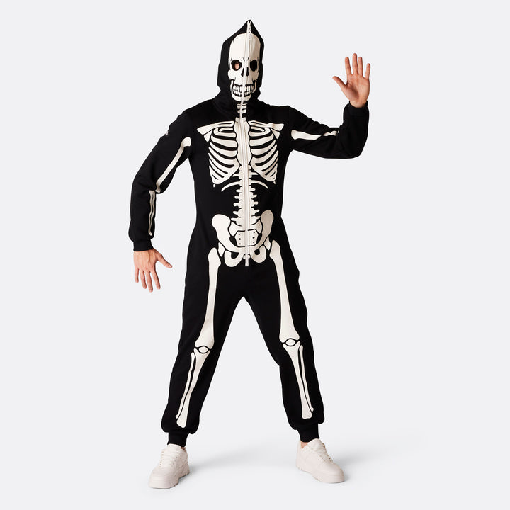 Halloween Skelet Onesie Herre