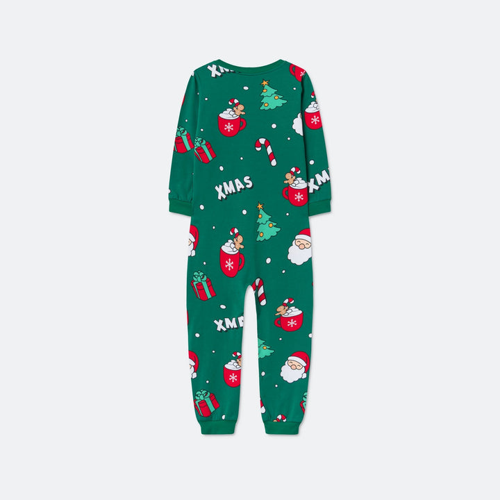 Grøn Xmas Overall Julepyjamas Børn