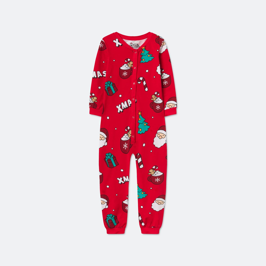Rød Xmas Overall Julepyjamas Børn